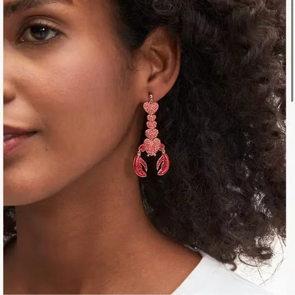 Kate Spade Love Lobster Red Heart Earrings - Main Image